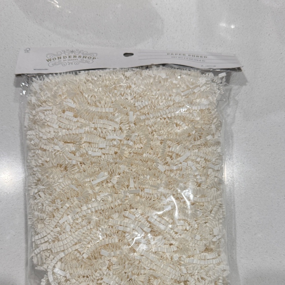 Wondershop Ivory Crinkle Paper Shred - Gift Basket Filler